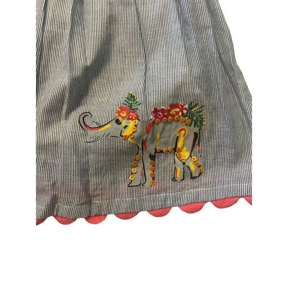 RARE EDITIONS Toddler Girls Size 2 Safari Animal Border Cotton Sundress Excellen
